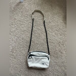 ZARA “My Teeny Bag” Mini Crossbody Bag Cream w/ Black Chain Strap